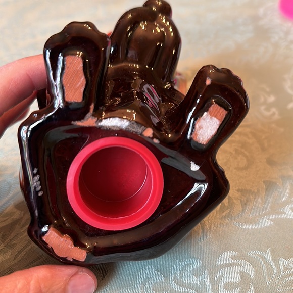 Vintage Canuck Pottery hound dog with Red Drip Glaze Coin Bank, Evangeline Ware - Picture 5 of 8